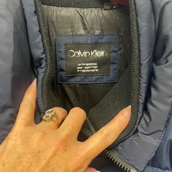 Men’s Calvin Klein Double Zipper Puffer Coat - Picture 3 of 9